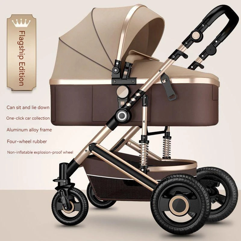 Poussette de luxe réversible pour bébé