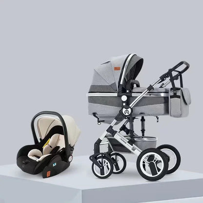 Poussette 3-en-1 moderne pour bébé