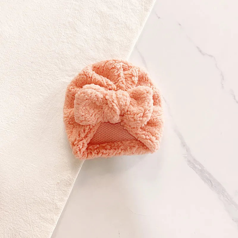 Turban pour bébé d’hiver en tissu épais