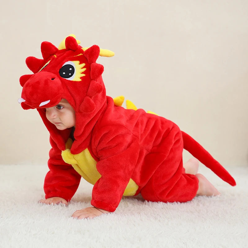 Combinaison pyjama doux à motifs d’animaux pour bébé