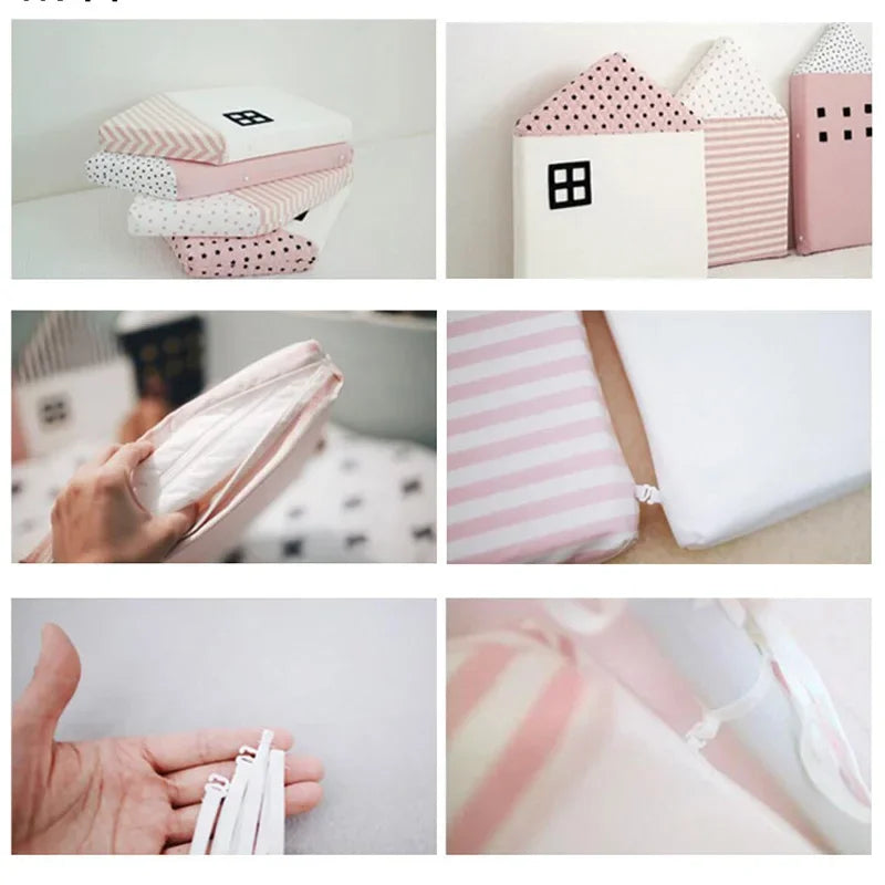 Tour de lit pare-chocs Motifs maisons pour bébé