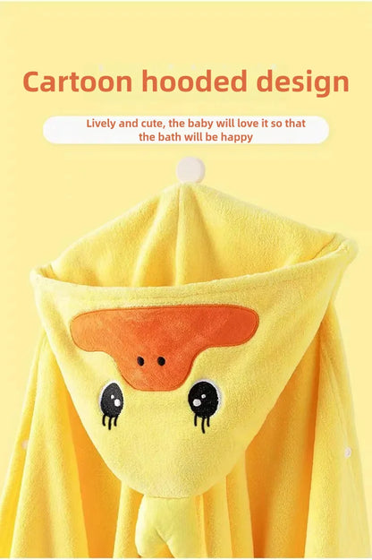 Cape de bain pour bébé avec capuche en tête de canard