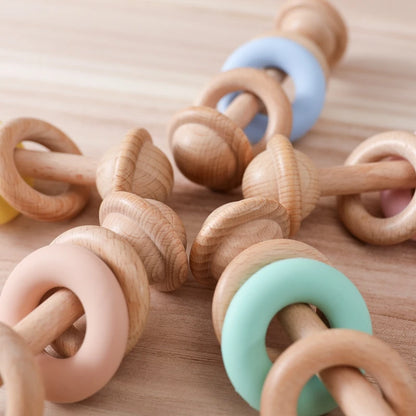 Hochet de dentition avec perles pour bébés