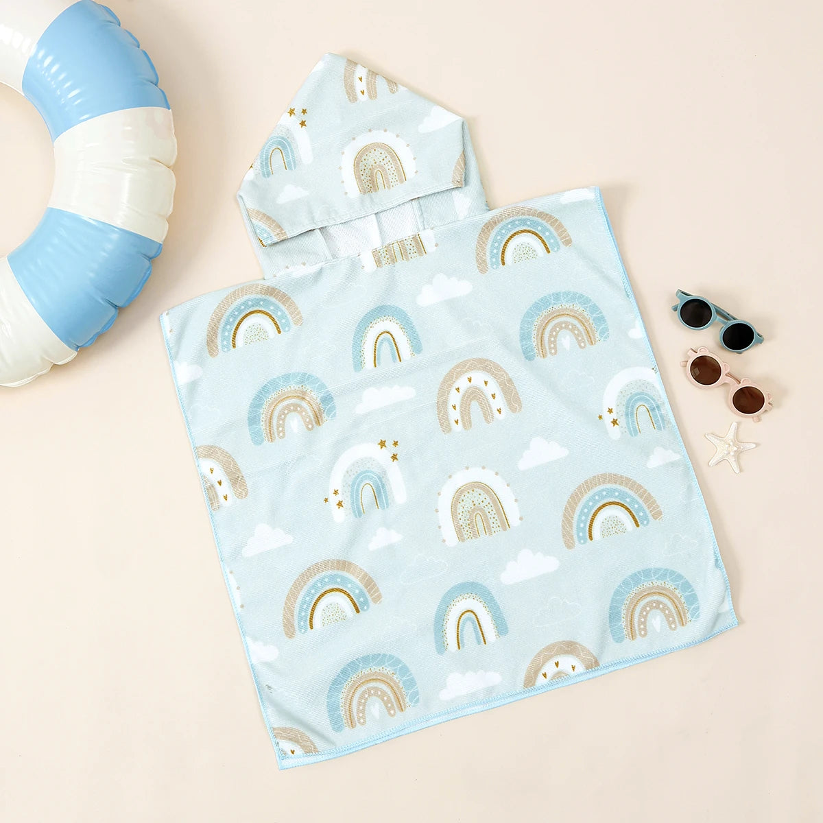 Serviette de plage à capuche pour bébé