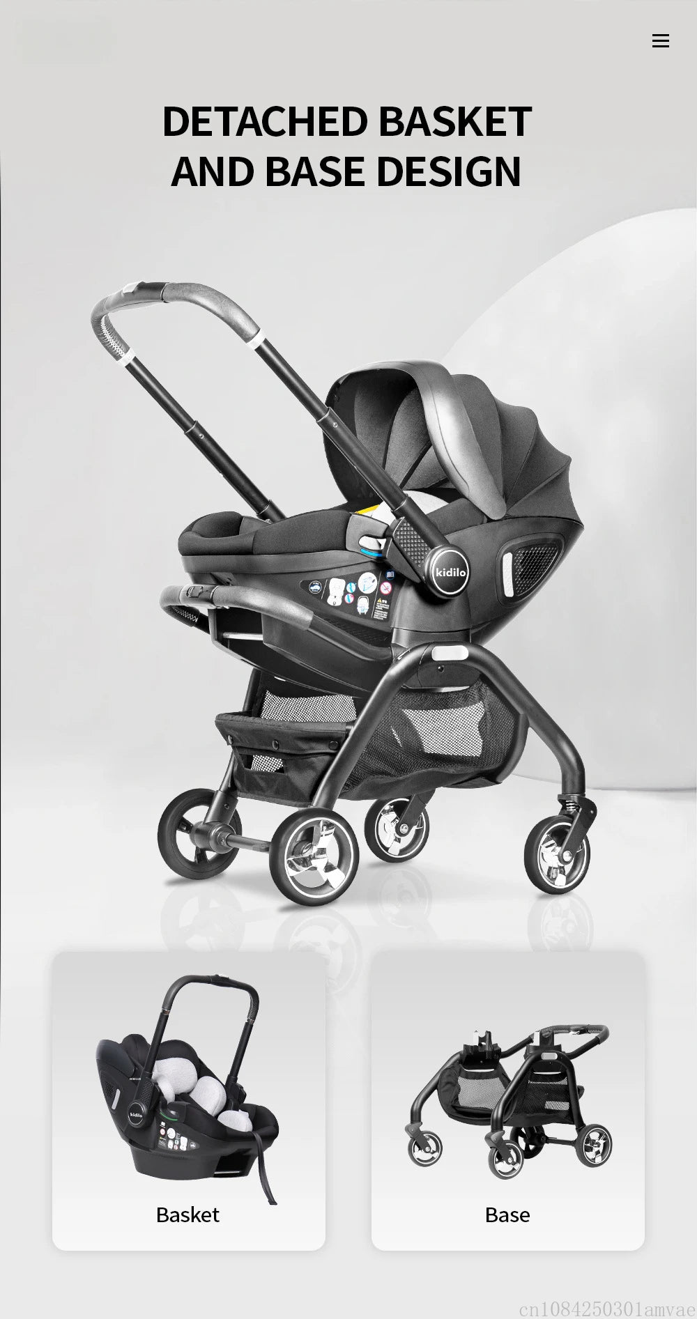 Poussette bébé 3 en 1, siège auto pour enfants, poussette pour nouveau-né, portable, légère