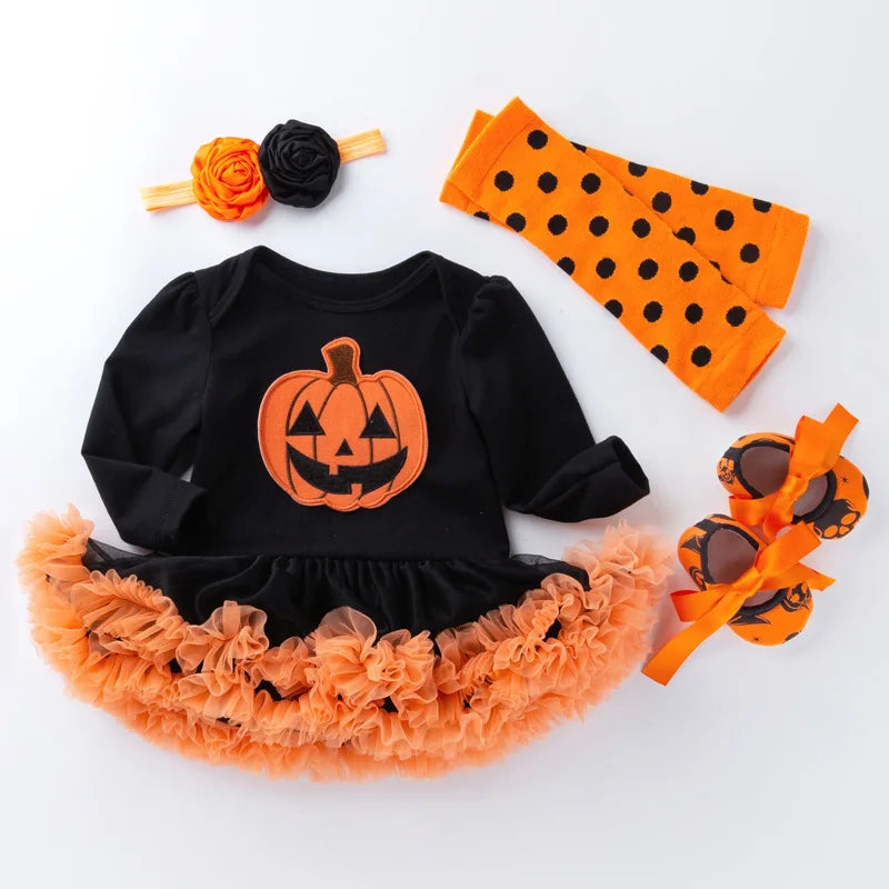 Déguisement halloween bébé fille 4 pièces