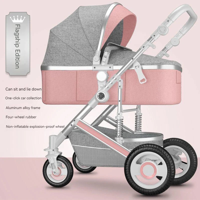 Poussette de luxe réversible pour bébé