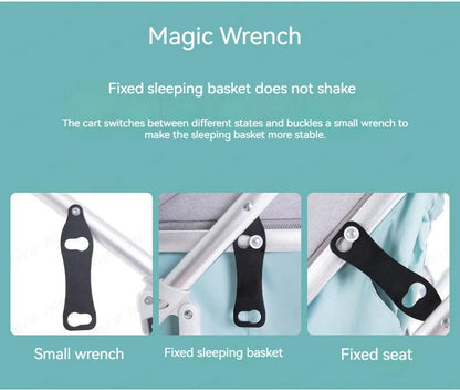 Poussette de luxe réversible pour bébé