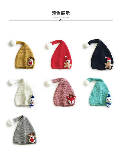 Bonnet de noël en tricot pour bébé fille et garçon