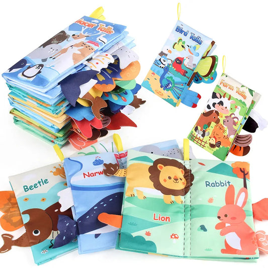 Livre en tissu interactif pour bébé de 0 à 36 mois