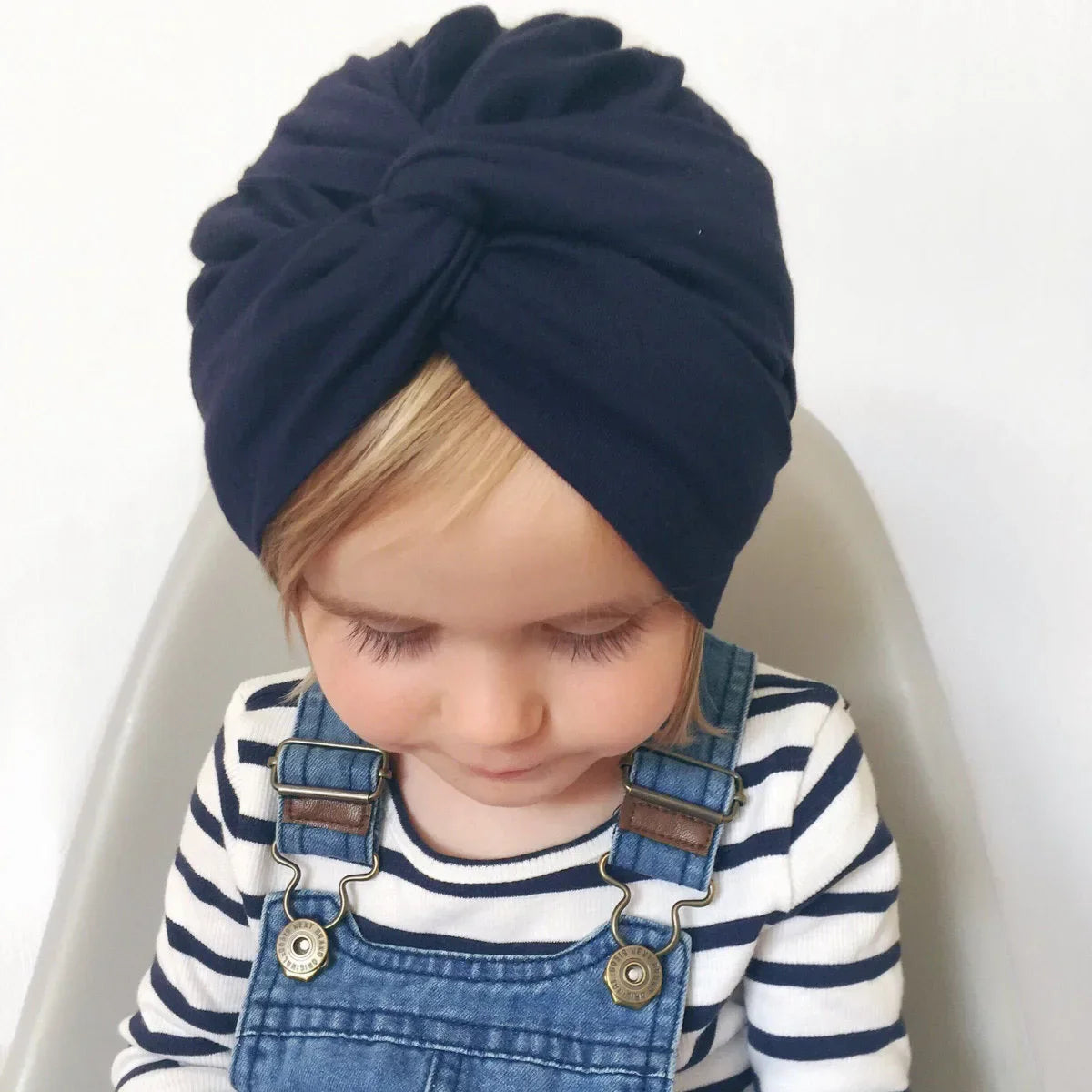 Turban en coton torsadé et noué pour bébé