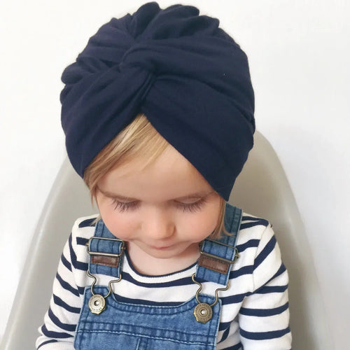 Turban en coton torsadé et noué pour bébé