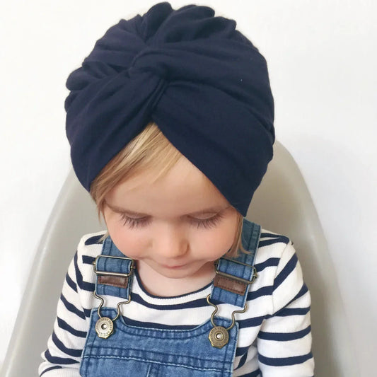 Turban en coton torsadé et noué pour bébé