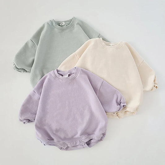 Barboteuse courte style sweat pour bébé