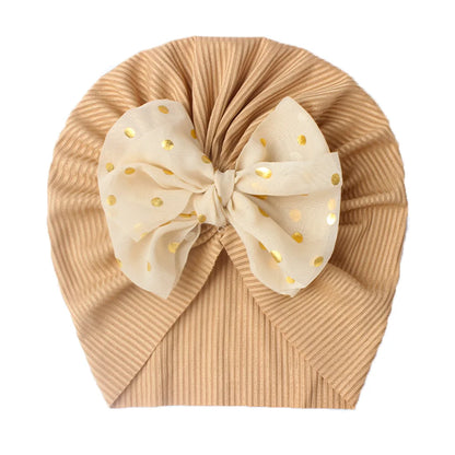 Turban à noeud brillant pour bébé fille