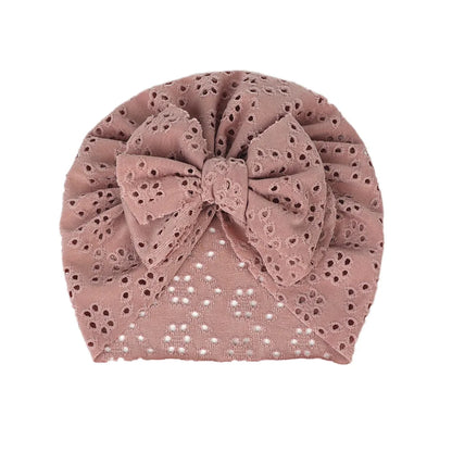 Turban en dentelle avec noeud pour bébé fille