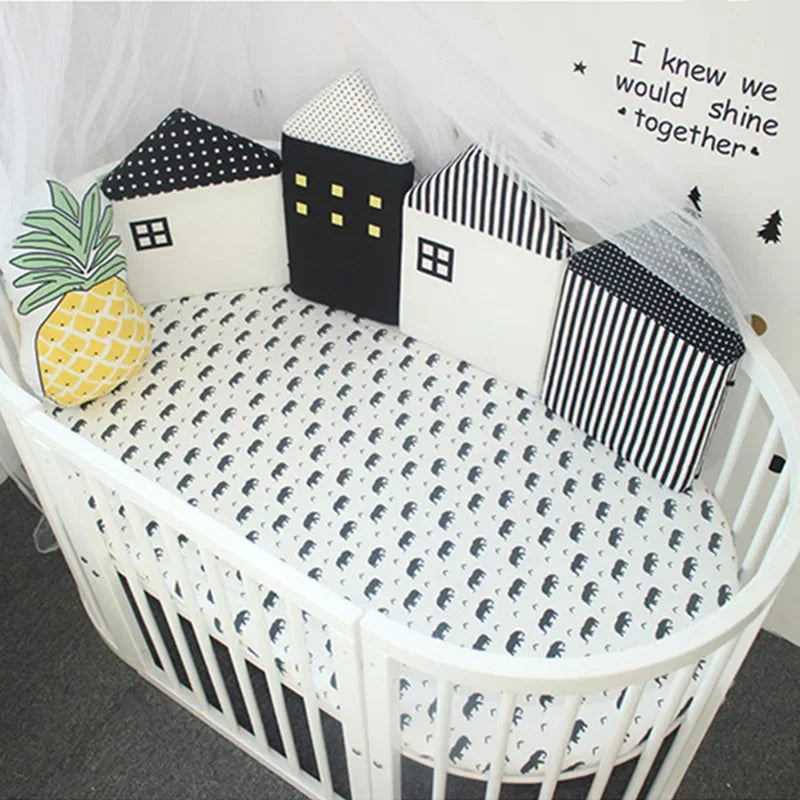 Tour de lit pare-chocs Motifs maisons pour bébé