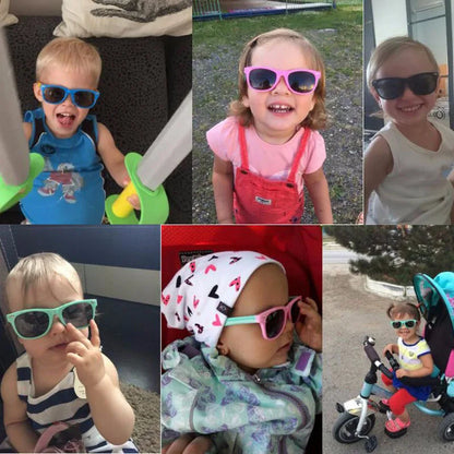 Lunettes de soleil classiques en Silicone pour enfants,