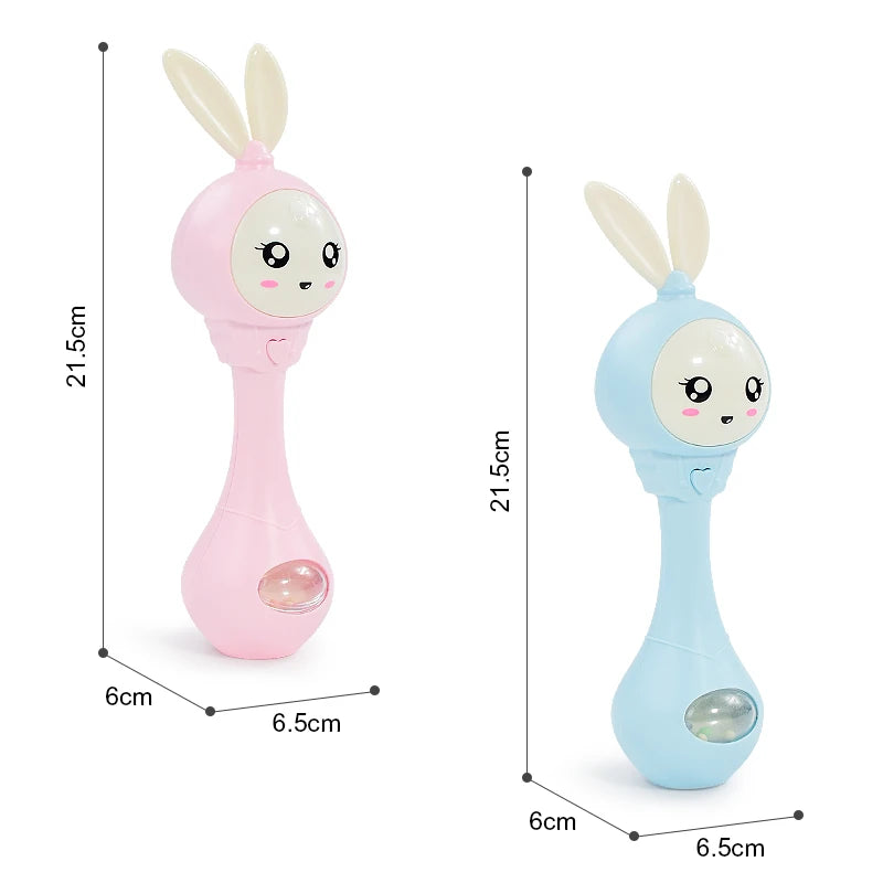 Hochet de dentition motif lapin avec musique