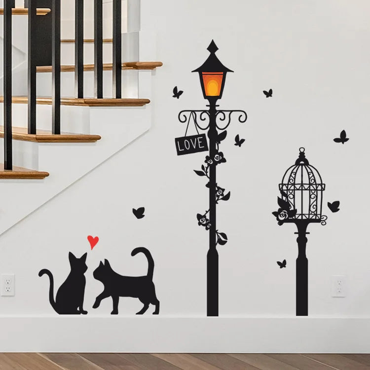 Stickers muraux en forme de chats