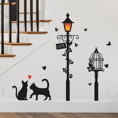 Stickers muraux en forme de chats