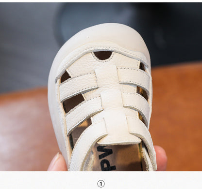 Sandales d’été à brides en similicuir pour bébé