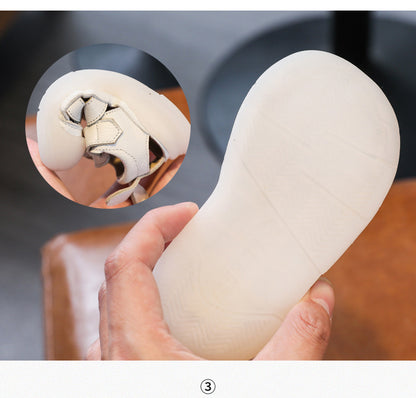 Sandales d’été à brides en similicuir pour bébé
