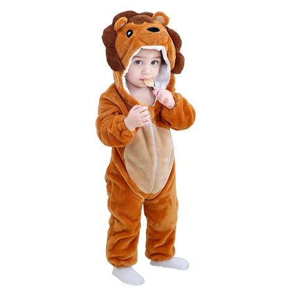 Combinaison pyjama doux à motifs d’animaux pour bébé