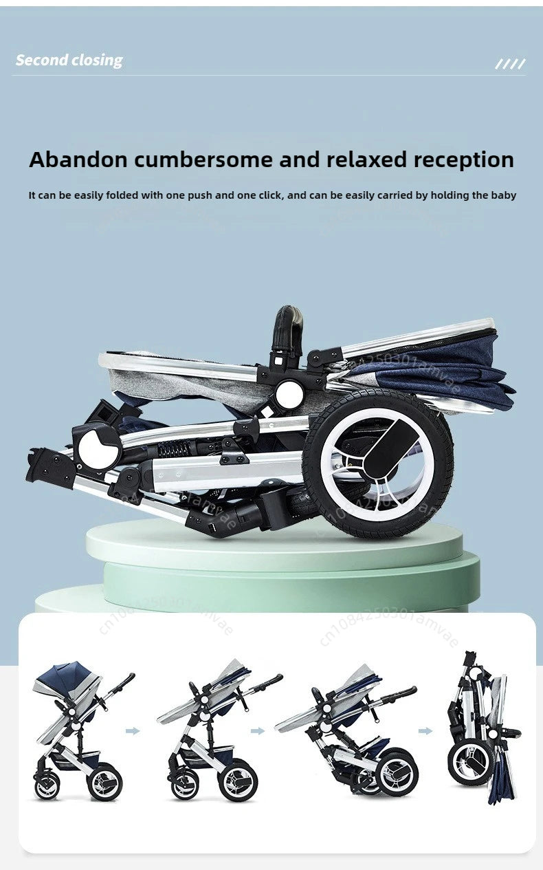 Poussette 3-en-1 moderne pour bébé