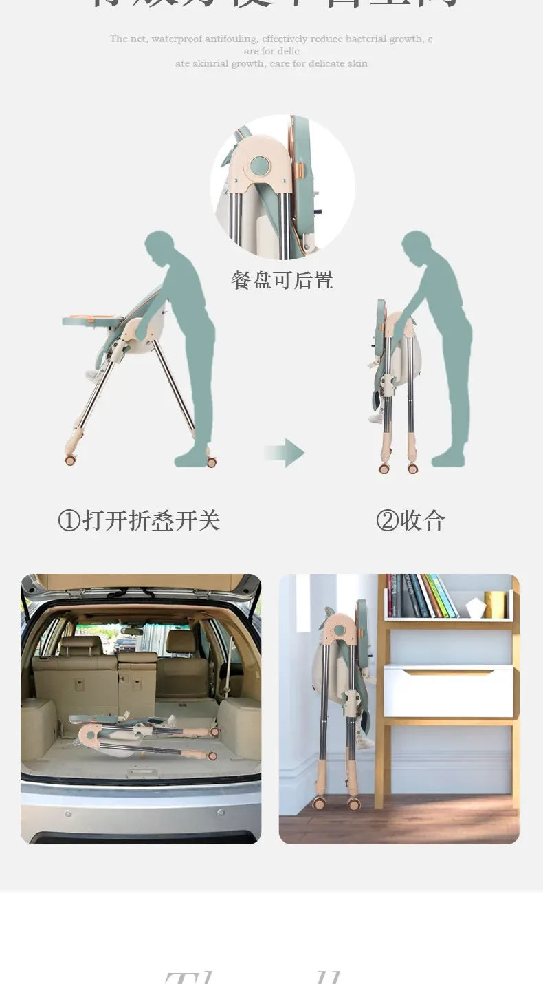 Chaises à manger pliantes pour bébés