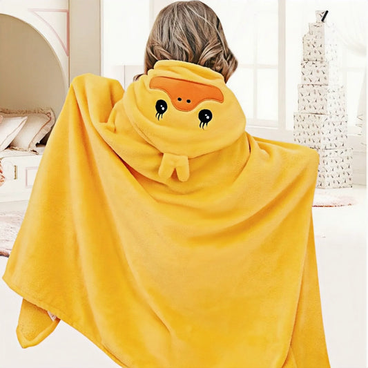Cape de bain pour bébé avec capuche en tête de canard