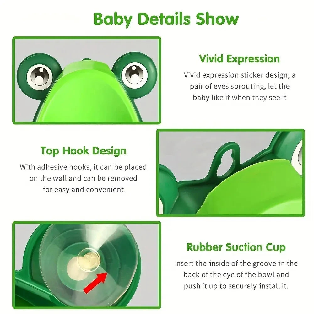 Urinoir vertical forme grenouille pour petit garçon