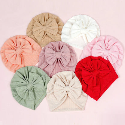 Turban en coton doux avec nœud papillon pour fille