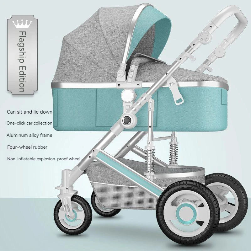 Poussette de luxe réversible pour bébé