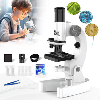 Microscope éducatif HD pour enfant – Grossissement de 100x à 4800x