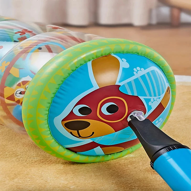 Jouet gonflable bébé en forme de rouleau ourson