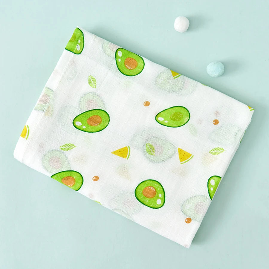 Couverture en mousseline avec 2 couches de gaze de bambou pour bébé