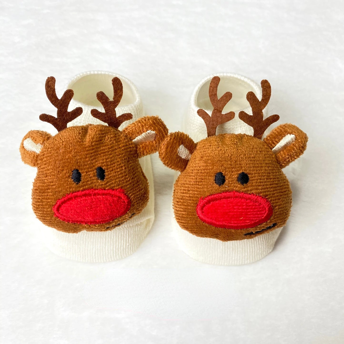 Chaussettes avec renne de Noël pour bébés garçons et filles