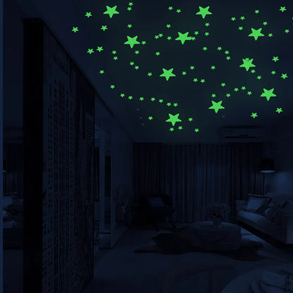 Autocollants muraux fluorescents en forme d’étoile