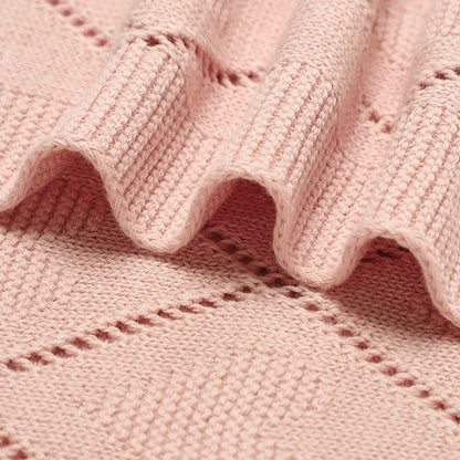 Couverture tricotée en coton pour bébé