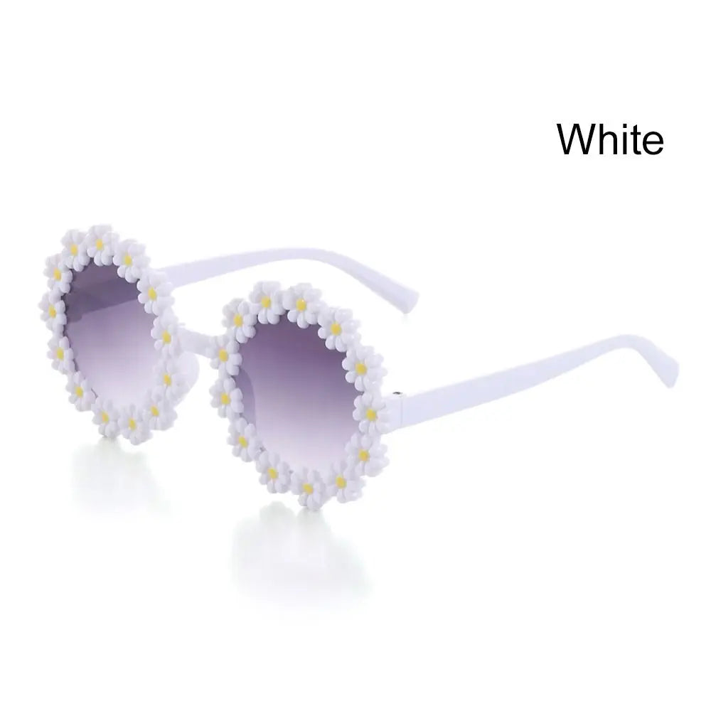 Lunette de soleil bébé ronde en forme de marguerite