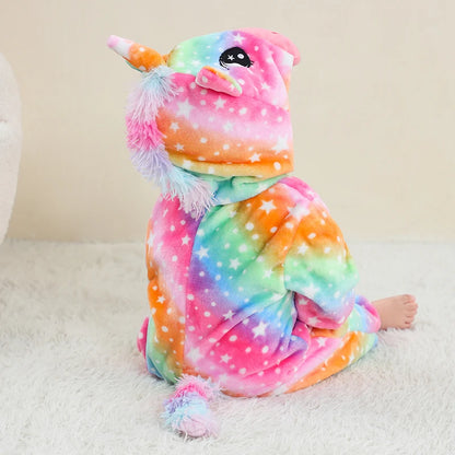 Combinaison pyjama doux à motifs d’animaux pour bébé