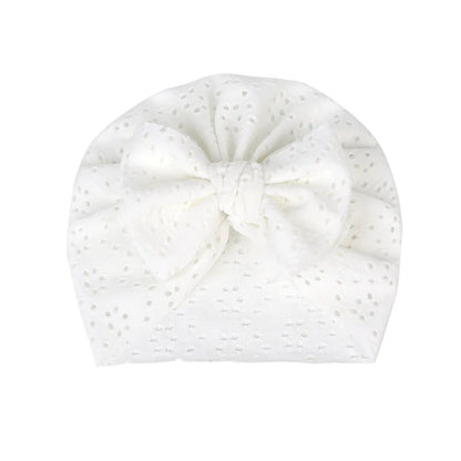Turban en dentelle avec noeud pour bébé fille