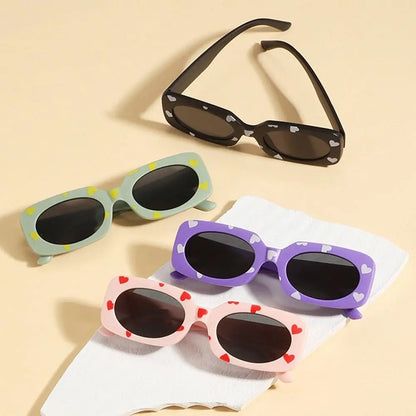 Lunettes de soleil à imprimé cœur pour enfants