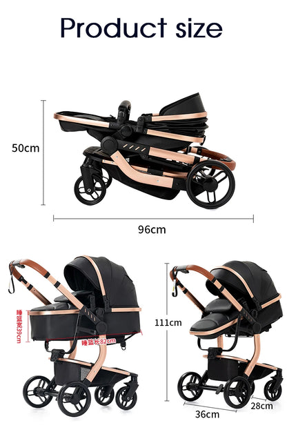 Poussette de paysage haute pliable
