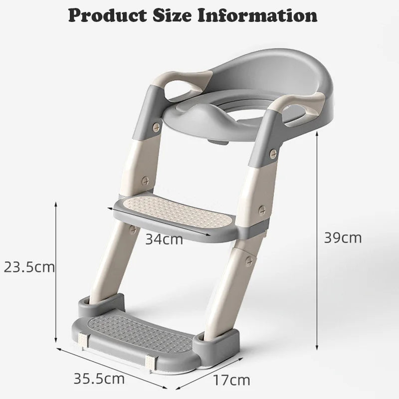 Chaise de toilettes pliable avec escalier pour enfants