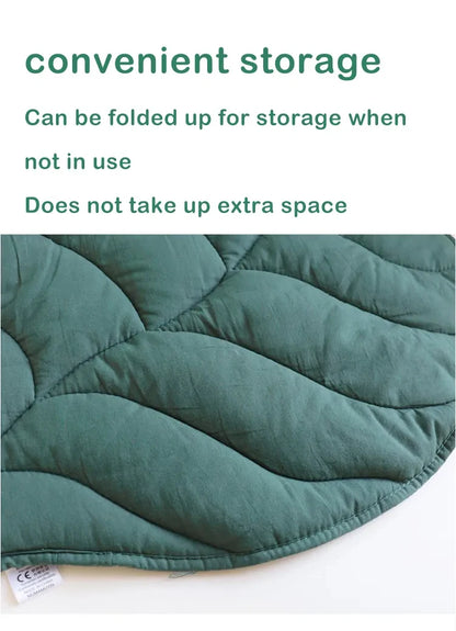 Tapis de sol en coton en forme de belle feuille pour bébé