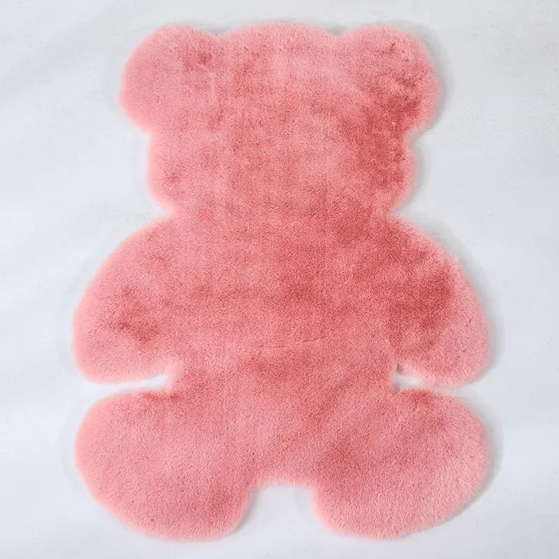 Tapis de sol en fourrure en forme d’ours pour bébé
