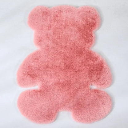 Tapis de sol en fourrure en forme d’ours pour bébé