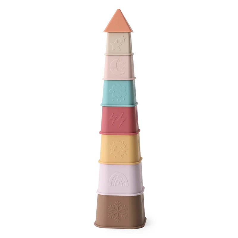 Collection de tasses empilables en silicone pour bébés